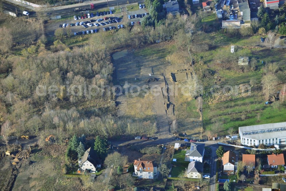 Aerial photograph Berlin Mahlsdorf - Construction sites to house New - settlement on the Pilgramer road in Berlin Mahlsdorf