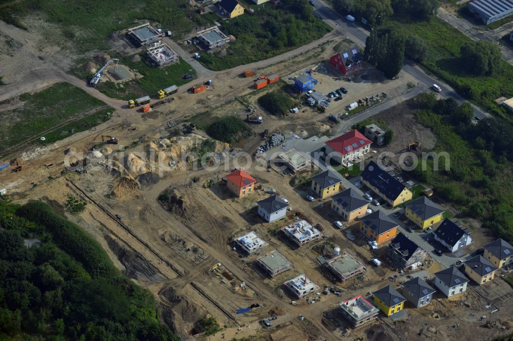 Aerial photograph Berlin OT Mahlsdorf - Construction sites to house New - settlement on the Pilgramer road in Berlin Mahlsdorf