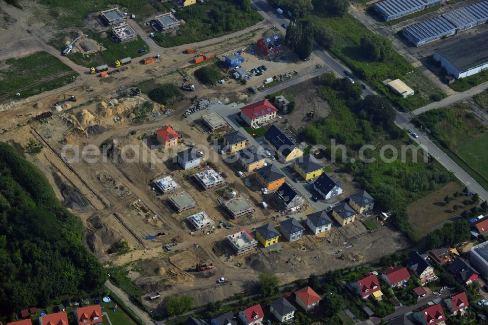 Berlin OT Mahlsdorf from above - Construction sites to house New - settlement on the Pilgramer road in Berlin Mahlsdorf