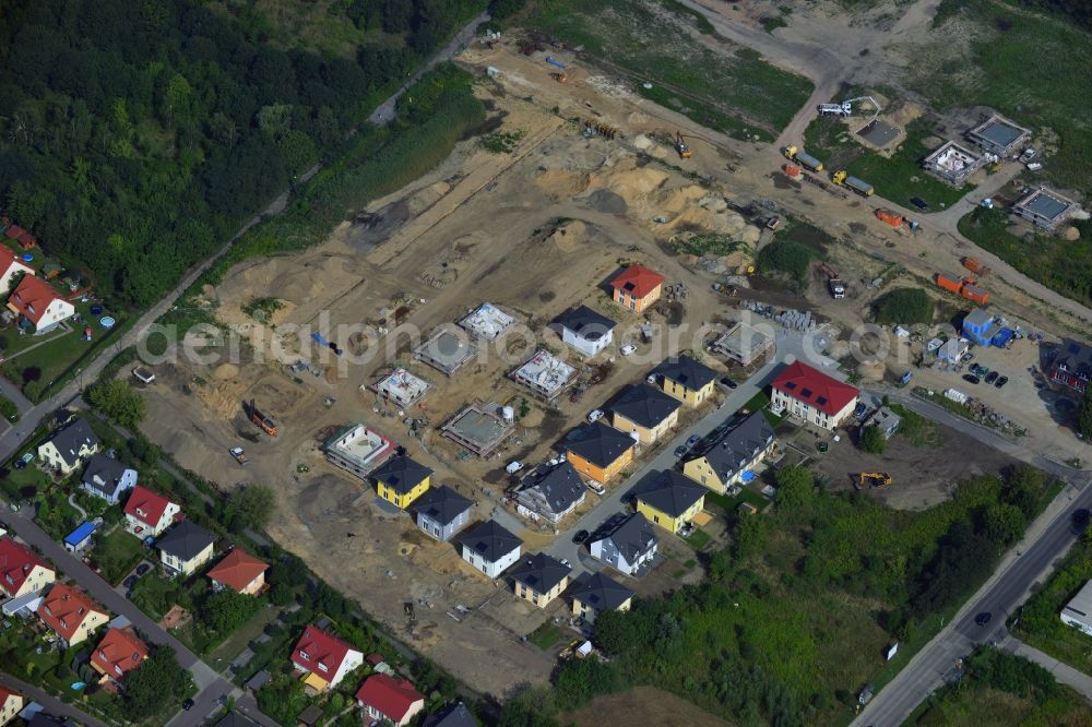 Aerial photograph Berlin OT Mahlsdorf - Construction sites to house New - settlement on the Pilgramer road in Berlin Mahlsdorf