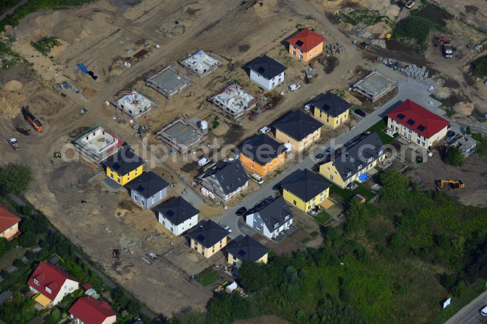 Berlin OT Mahlsdorf from above - Construction sites to house New - settlement on the Pilgramer road in Berlin Mahlsdorf