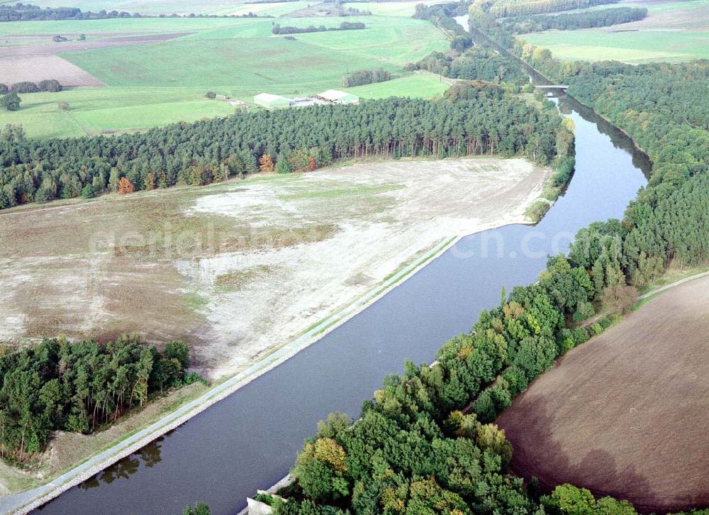 Aerial photograph Parchau - Baustellen zur Erweiterung des Elbe - Havel - Kanales bei Parchau.