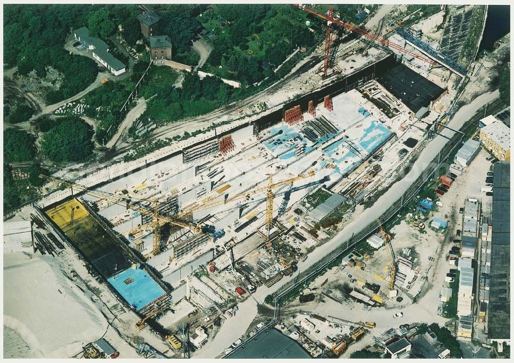 Aerial image Berlin - Tiergarten - Baustellenbereich am Lehrter Bahnhof / Spreebogen in Berlin Tiergarten.