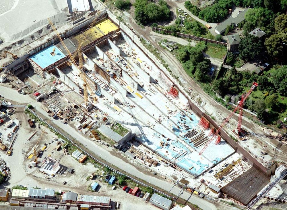 Aerial photograph Berlin - Tiergarten - Baustellenbereich am Lehrter Bahnhof / Spreebogen in Berlin Tiergarten.