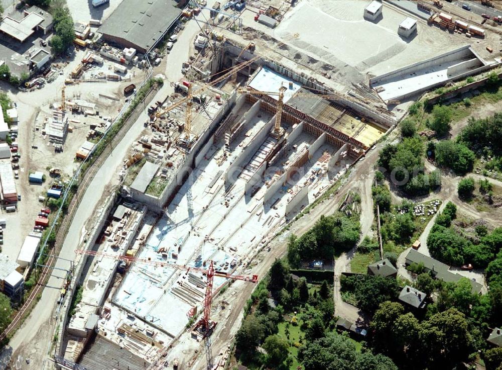 Aerial image Berlin - Tiergarten - Baustellenbereich am Lehrter Bahnhof / Spreebogen in Berlin Tiergarten.