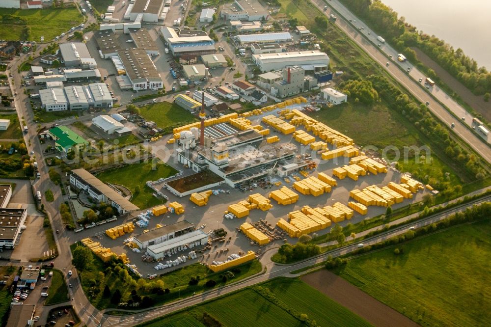 Malsch from above - Building Materials and logistics center Bau- and Projektmanagement Sued GmbH - Ytong Bausatzhaus Partner in Malsch in the state Baden-Wuerttemberg, Germany