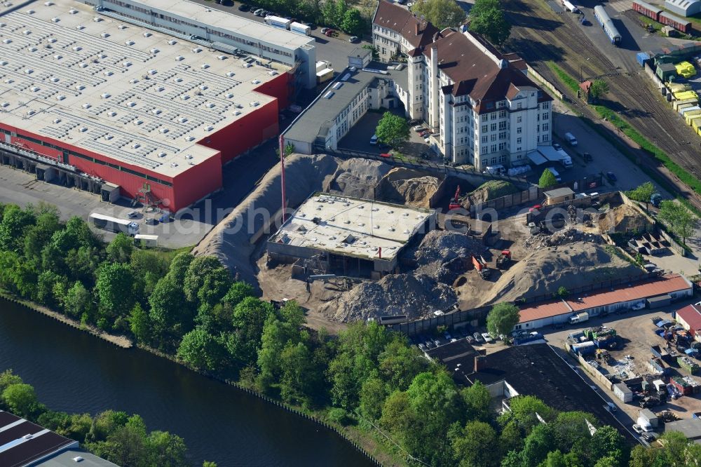 Aerial image Berlin - Building Materials and logistics center Saalburgstrasse in Berlin in Germany