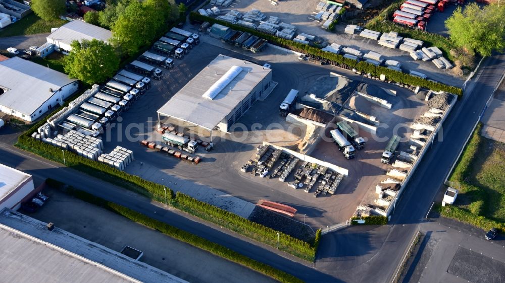 Buchholz from above - Building materials trade Quick GmbH & Co. KG in Buchholz in the state Rhineland-Palatinate, Germany