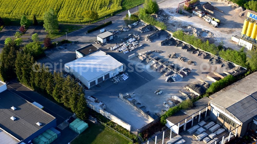 Aerial image Buchholz - Building materials trade Quick GmbH & Co. KG in Buchholz in the state Rhineland-Palatinate, Germany