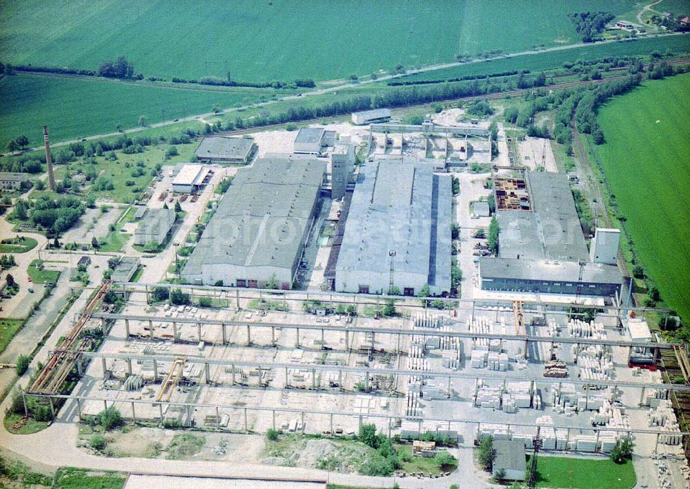 Bautzen / Sachs. from above - Baustoffwerk Bautzen