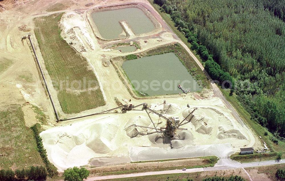 Aerial image Müncheberg / Brandenburg - Baustoffwerk bei Müncheberg.