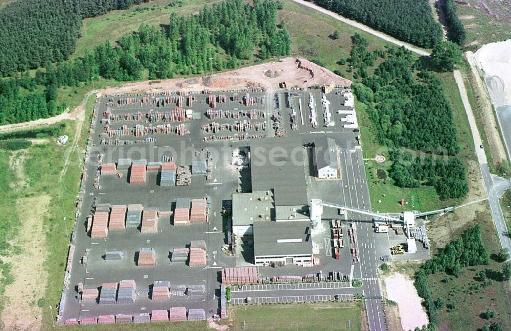 Aerial image Müncheberg / Brandenburg - Baustoffwerk bei Müncheberg.