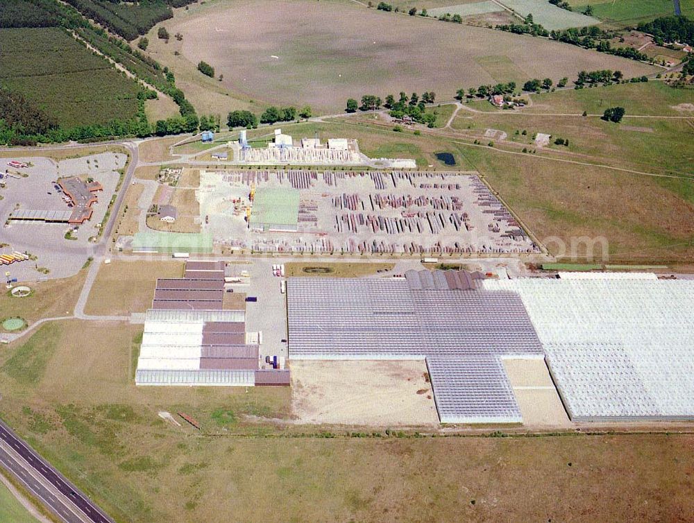 Aerial image Falkenhagen - Baustoffwerk im Gewerbegebiet Falkenhagen bei Pritzwalk.