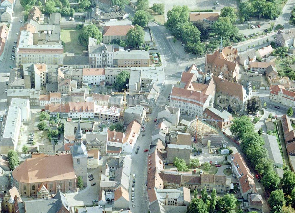 Nauen / Brandenburg from above - Bauvorhaben in der Altstadt von Nauen / Brandenburg.