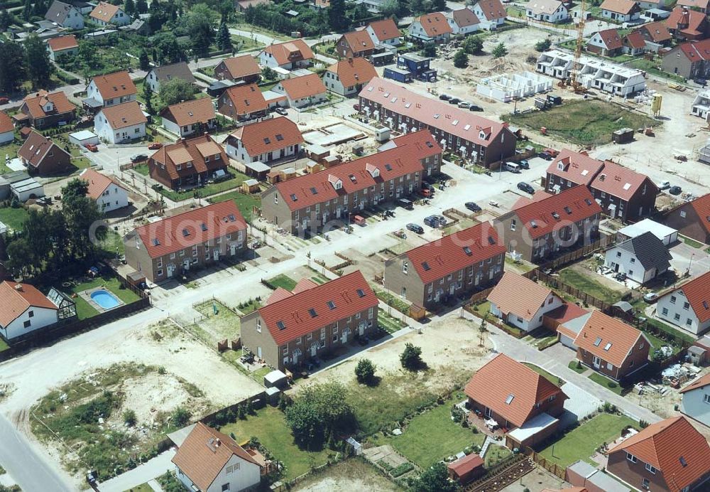 Aerial image Oranienburg / Brandenburg - Bauvorhaben der NCC-SIAB Bau GmbH in Oranienburg / Brandenburg.