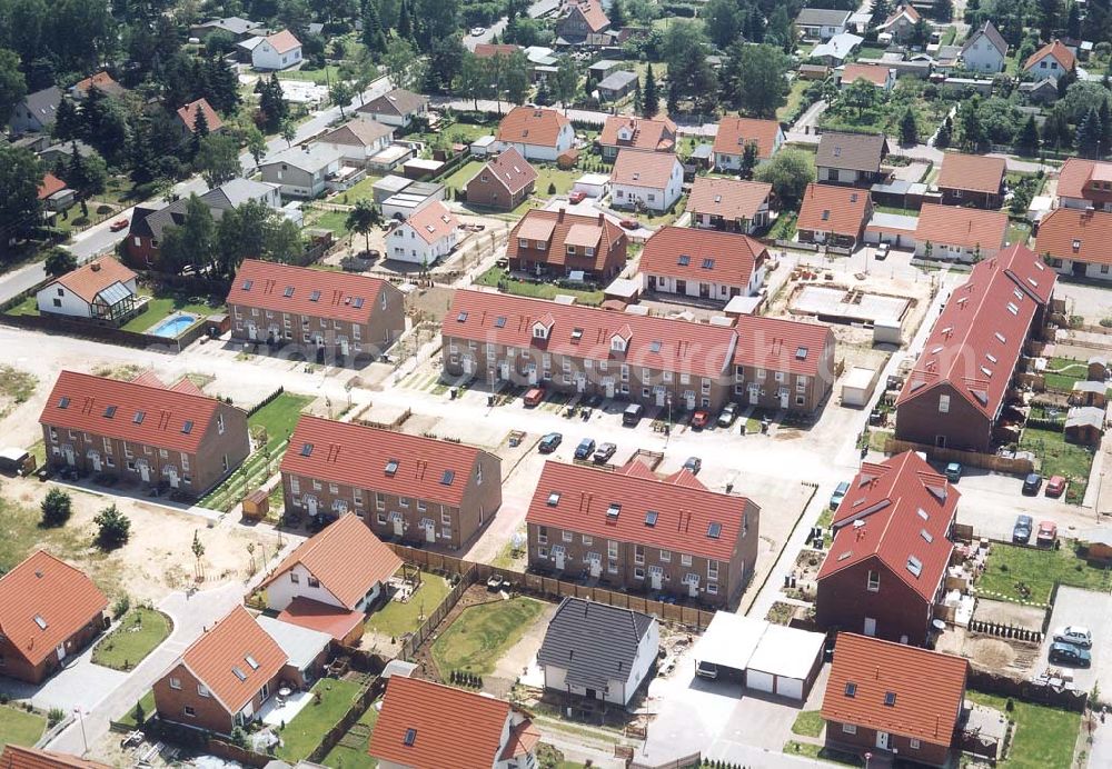 Aerial photograph Oranienburg / Brandenburg - Bauvorhaben der NCC-SIAB Bau GmbH in Oranienburg / Brandenburg.