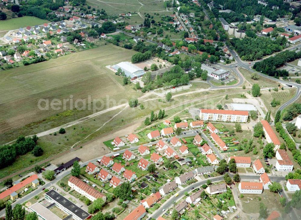 Aerial image Fürstenwalde / Brandenburg - Bauvorhaben der NCC-SIAB Bau GmbH am Ring der Freundschaft in Fürstenwalde / Brandenburg.