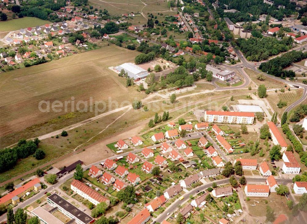 Aerial photograph Fürstenwalde / Brandenburg - Bauvorhaben der NCC-SIAB Bau GmbH am Ring der Freundschaft in Fürstenwalde / Brandenburg.