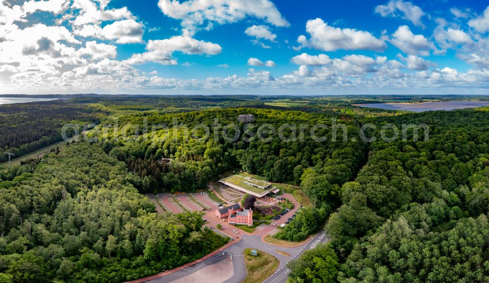 Binz from the bird's eye view: Structure of the observation tower Baumwipfelpfad in Naturerbe Zentrum Ruegen in Binz in the state Mecklenburg - Western Pomerania, Germany