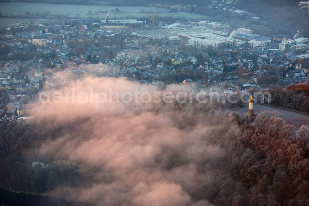 Wetter (Ruhr) from above - Structure of the observation tower Harkortturm in the district Ruhr Metropolitan Area in Wetter (Ruhr) in the state North Rhine-Westphalia