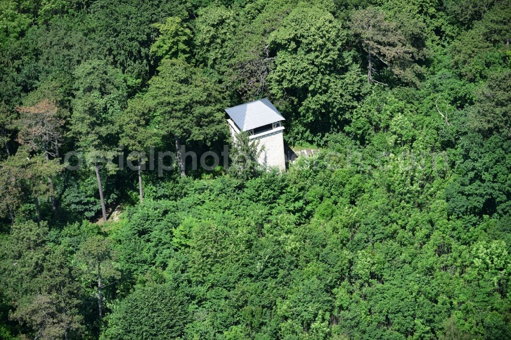 Aerial image Huy - Structure of the observation tower Sargstedter Warte in Huy in the state Saxony-Anhalt