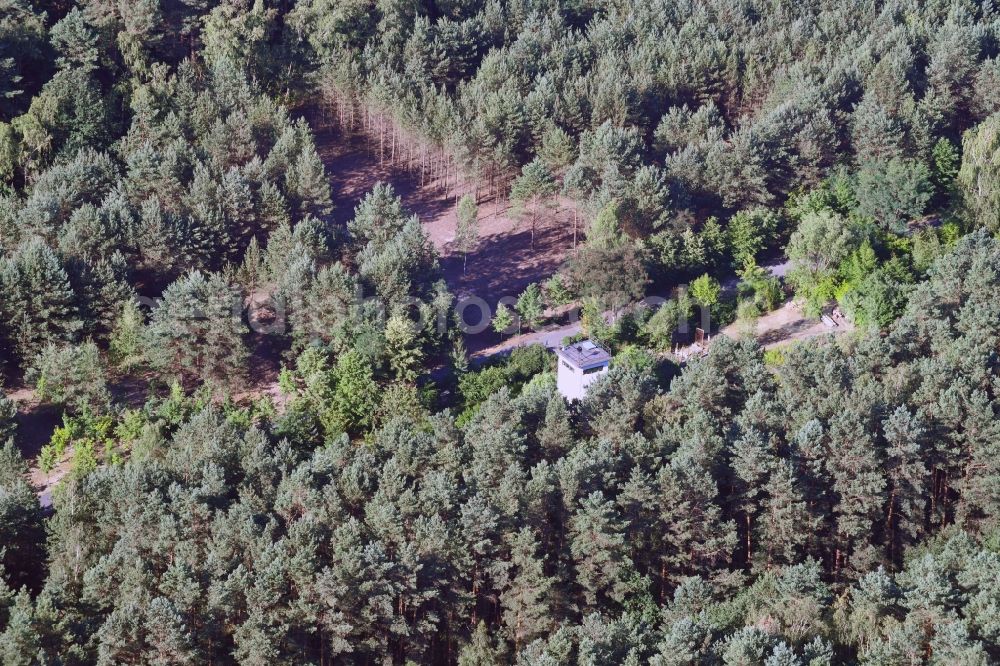 Aerial photograph Berlin - Structure of the Deutsche Waldjugend - Naturschutz Turm in Berlin, Germany