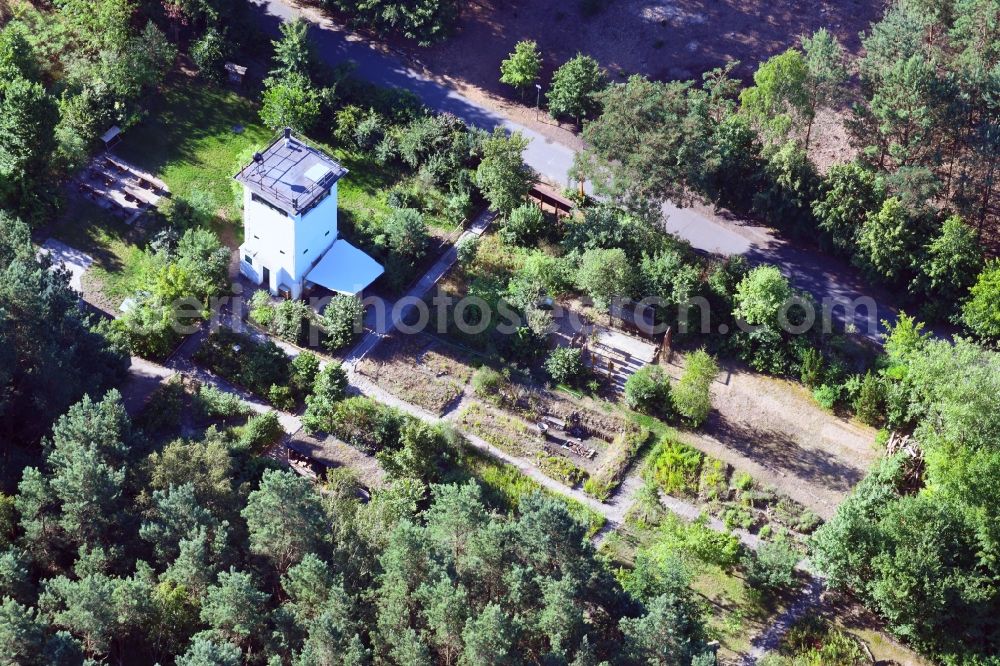 Berlin from above - Structure of the Deutsche Waldjugend - Naturschutz Turm in Berlin, Germany