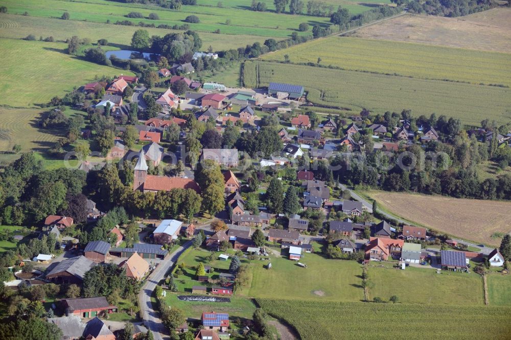 Aerial image Büchen - Buechen town in Schleswig-Holstein