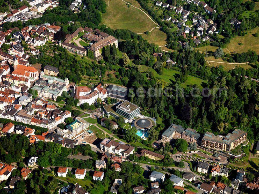 Aerial photograph Baden-Baden - View of the bath quarter in Baden-Baden in the state Baden-Wuerttemberg