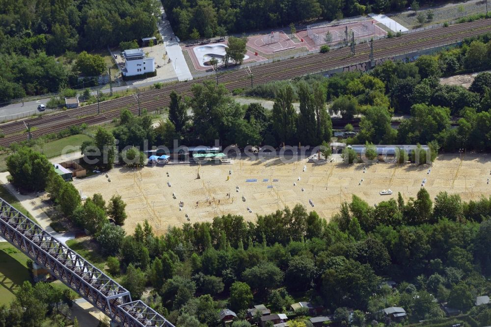 Berlin from above - Beach Park 61 at the railway triangle in Berlin-Kreuzberg. http://