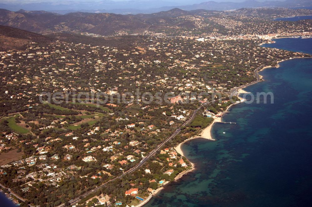 Aerial photograph Beauvallon - Blick auf Beauvallon an der Cote d' Azur in Frankreich.