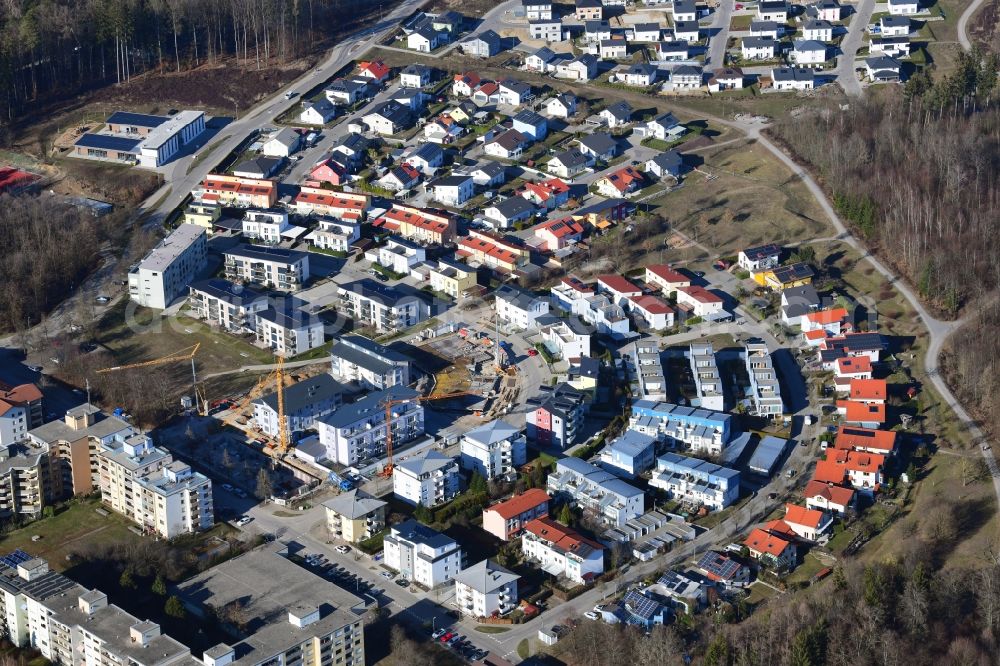 Aerial image Waldshut-Tiengen - District Bergstadt ( Mountaintown )on top of the Aarberg in Waldshut-Tiengen in the state Baden-Wurttemberg, Germany