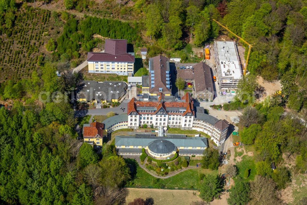 Aerial image Lüdenscheid - Home for disabled people and workshop Assisted Living Haus Hellersen in the district Brueninghausen in Luedenscheid in the state North Rhine-Westphalia, Germany