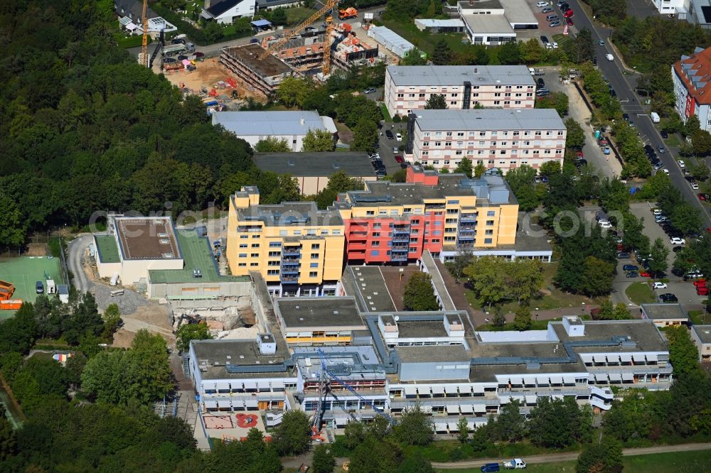 Würzburg from the bird's eye view: Home for disabled people and workshop Assisted Living Zentrum fuer Koerperbehinderte in the district Heuchelhof in Wuerzburg in the state Bavaria, Germany