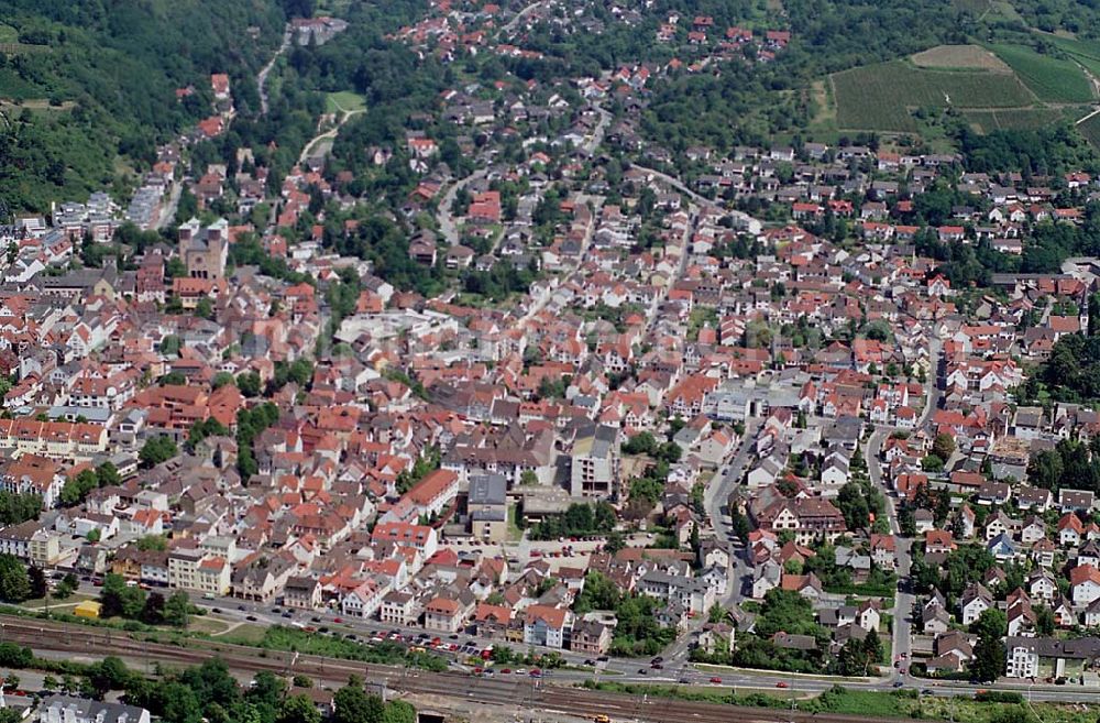 Bensheim / Hessen from the bird's eye view: 