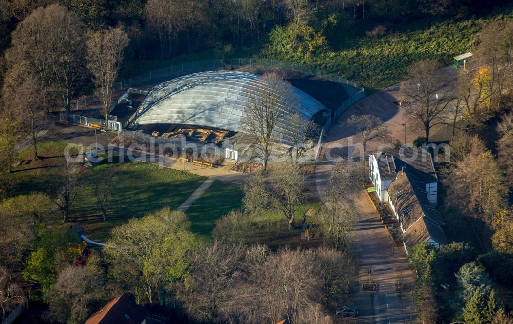 Oberhausen from above - Roof of the industrial museum- St.Antony- Hut in Oberhausen in the state of North Rhine-Westphalia