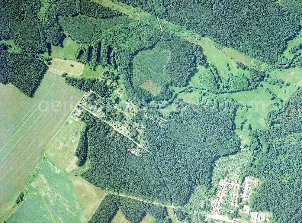 Eggersdorf- Brandenburg from above - Bereich Eggersdorf aus 8000 ft Höhe in der 90-Grad-Perspektive.