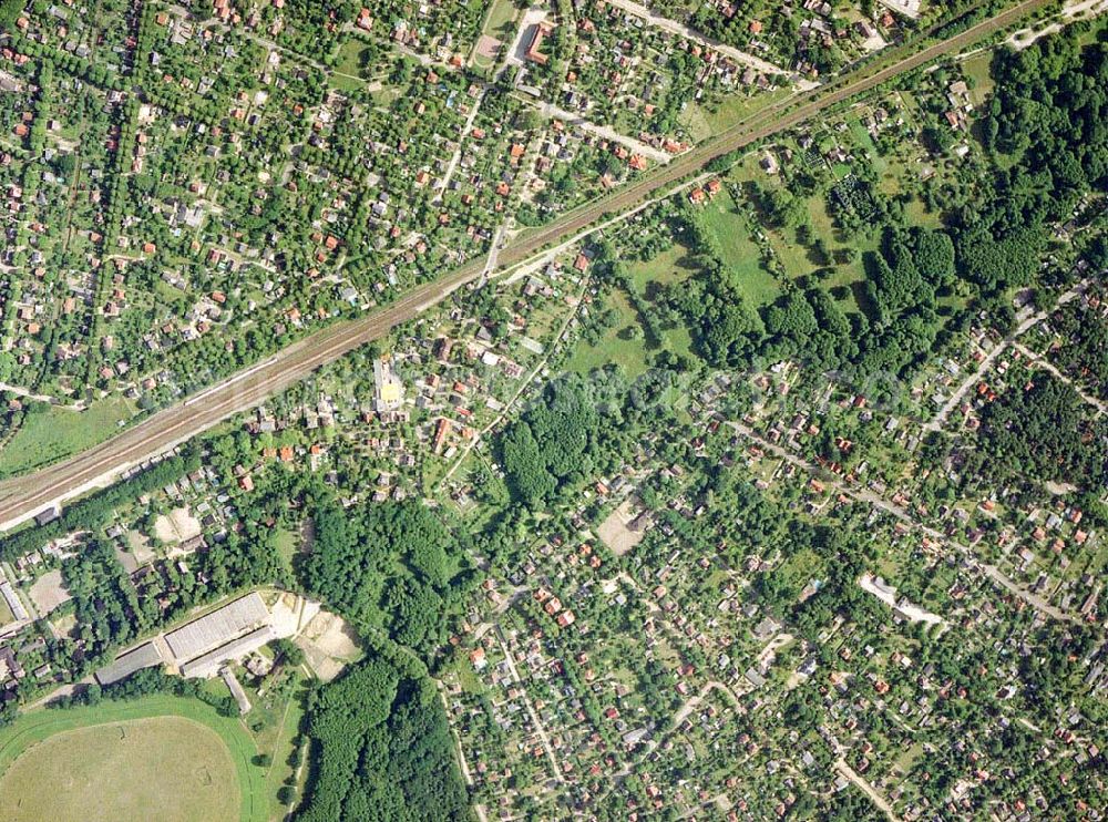 Aerial image Neuenhagen - Brandenburg - Bereich Neuenhagen und Bollensdorf aus 8000 ft Höhe in der 90-Grad-Perspektive.