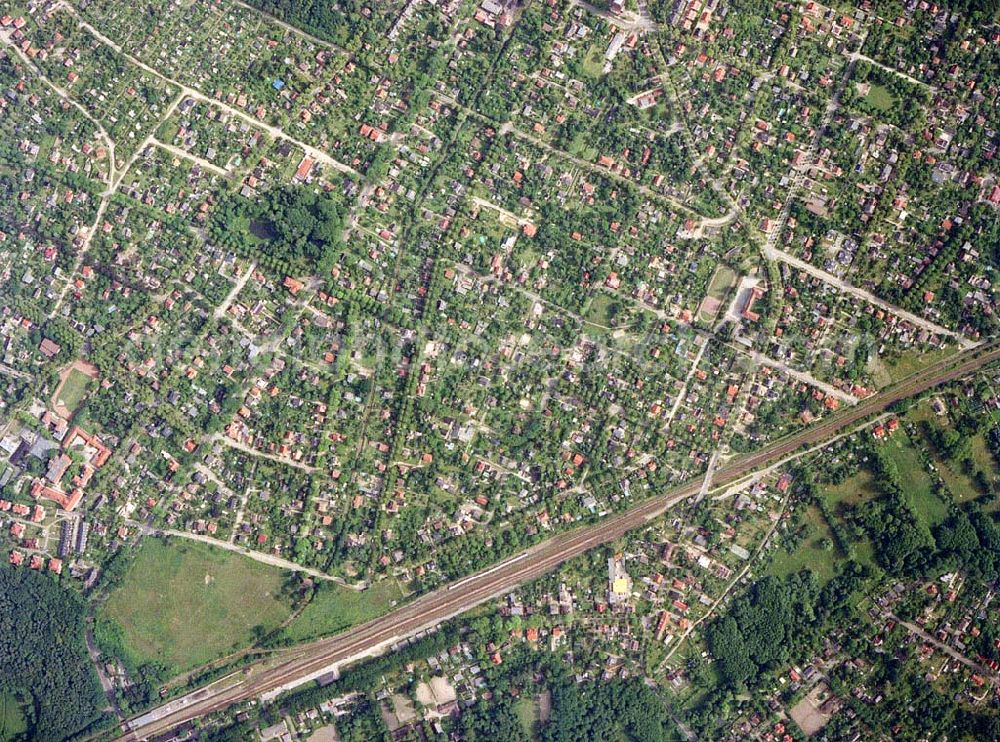 Aerial photograph Neuenhagen - Brandenburg - Bereich Neuenhagen und Bollensdorf aus 8000 ft Höhe in der 90-Grad-Perspektive.