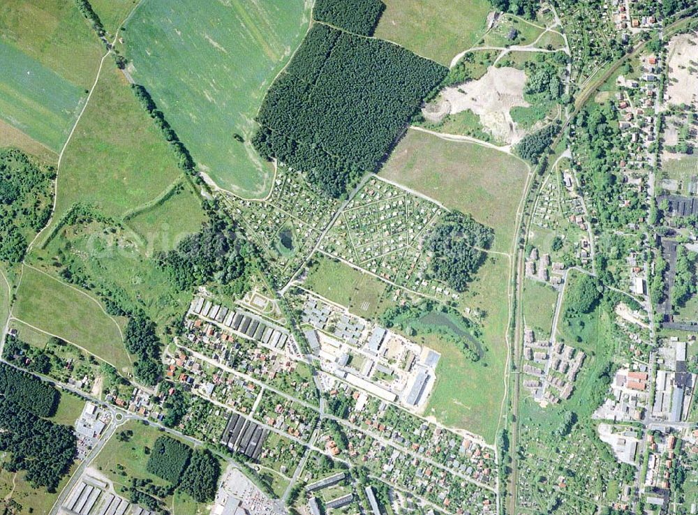 Aerial photograph Petershagen - Brandenburg - Bereich Petershagen - Süd aus 8000 ft Höhe in der 90-Grad-Perspektive.