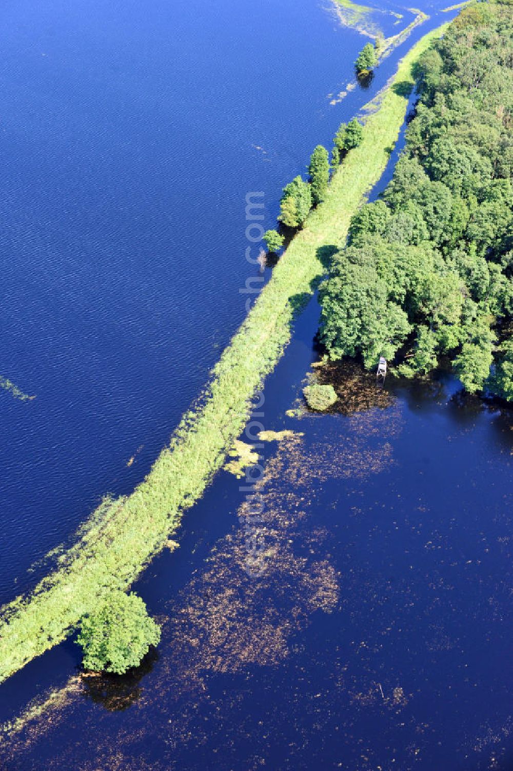 Ostseebad Graal-Müritz from above - Das durch überdurchschnittlichen Regen und Grundwassereinfluß überflutete Landschaftsschutzgebiet “Tabakwiesen” bei Graal-Müritz in Mecklenburg-Vorpommern. Flooded landscape conservation area tobacco fields near by Graal-Müritz in Mecklenburg-Western Pomerania.