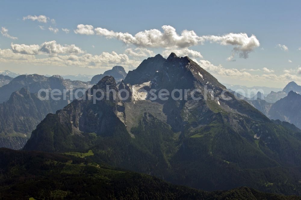 Aerial photograph Grimentz - Mountain and glacier landscape in Grimentz in the Canton of Valais in Switzerland