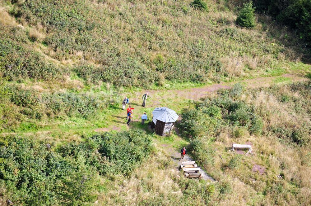 Aerial photograph Friedrichroda - Viewing platform at the hill Gottlob near by Friedrichroda in Thuringia