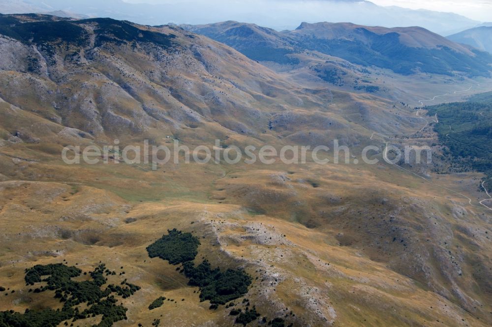 Aerial image Dubocani - Mountain - landscape near Dubocani in Bosnien-Herzegowina