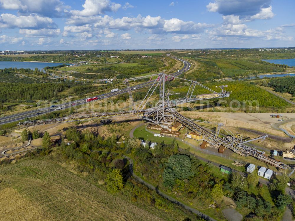 Großpösna from above - Mining Technology Park in Grosspoesna in the state Saxony, Germany