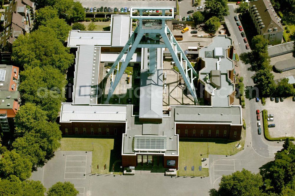 Aerial image Bochum - Blick auf das Bergbaumuseum im Zentrum von Bochum.