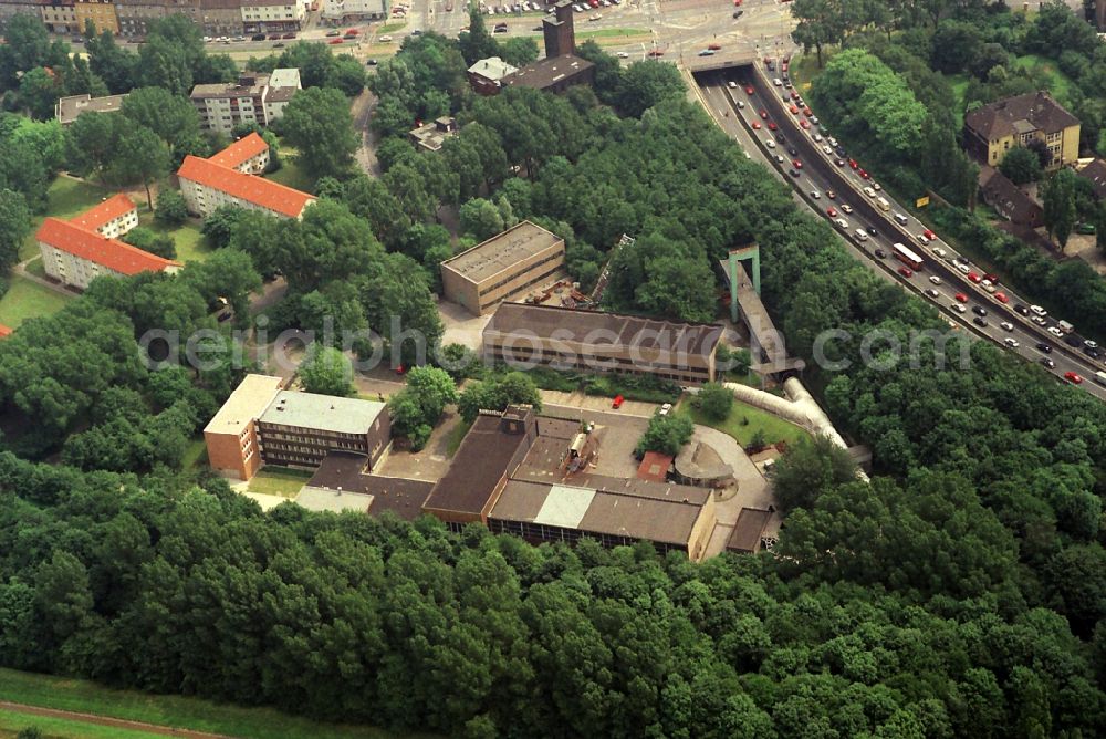 Bochum from the bird's eye view: Mining test facility of the Company German Montan Technologie in Bochum- Hordel in North Rhine-Westphalia