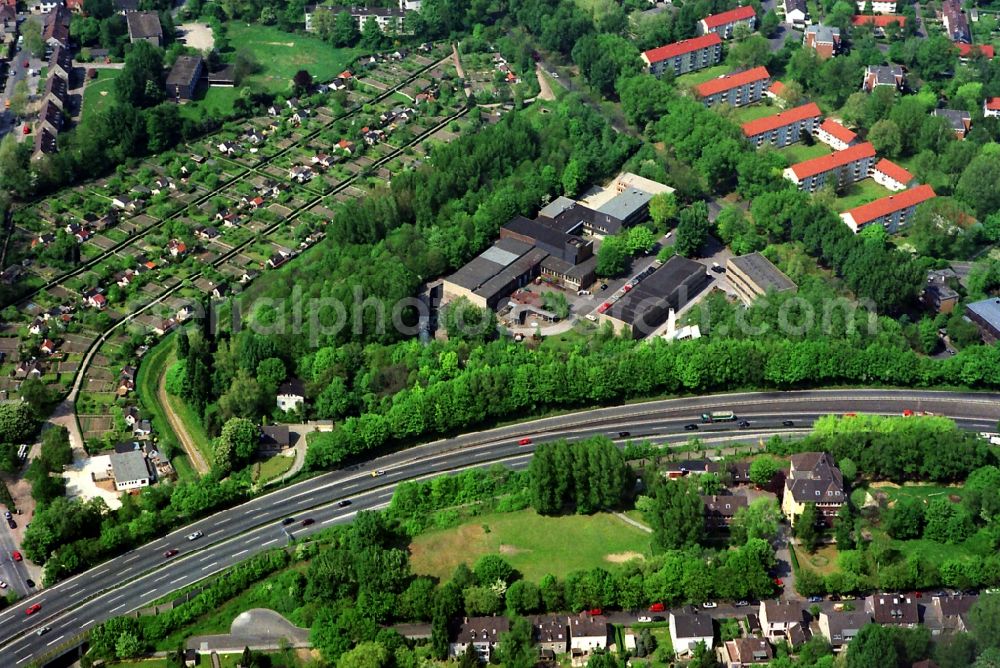 Bochum from above - Mining test facility of the Company German Montan Technologie in Bochum- Hordel in North Rhine-Westphalia