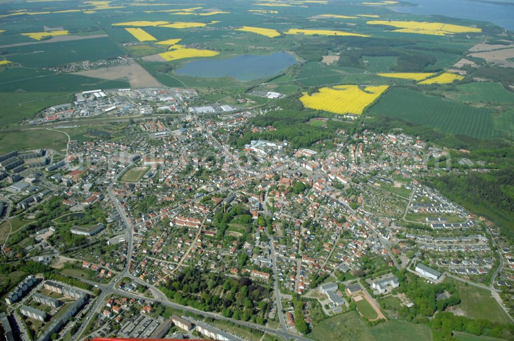 Aerial image BERGEN - Blick auf Bergen auf der Insel Rügen