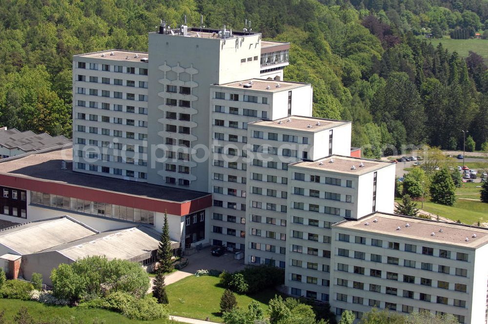 Aerial image Friedrichroda - Blick auf das Berghotel in der Bergstraße im Erholungsort Friedrichroda im Thüringer Wald. View of the mountain hotel in Friedrichroda in Thuringia.